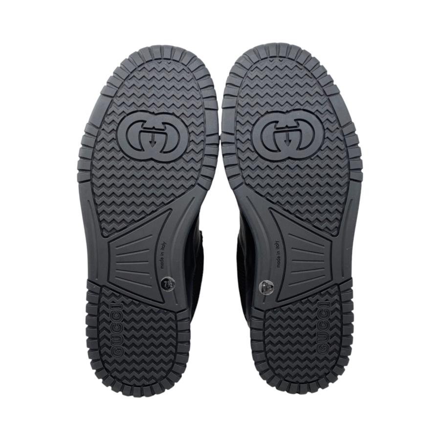 GUCCI（グッチ） スニーカー ロゴ 777221 7 1/2サイズ レザー ブラック
