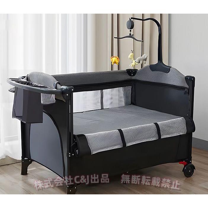 プレイヤードベビーベッド揺りかご折りたたみベビーサークル添い寝