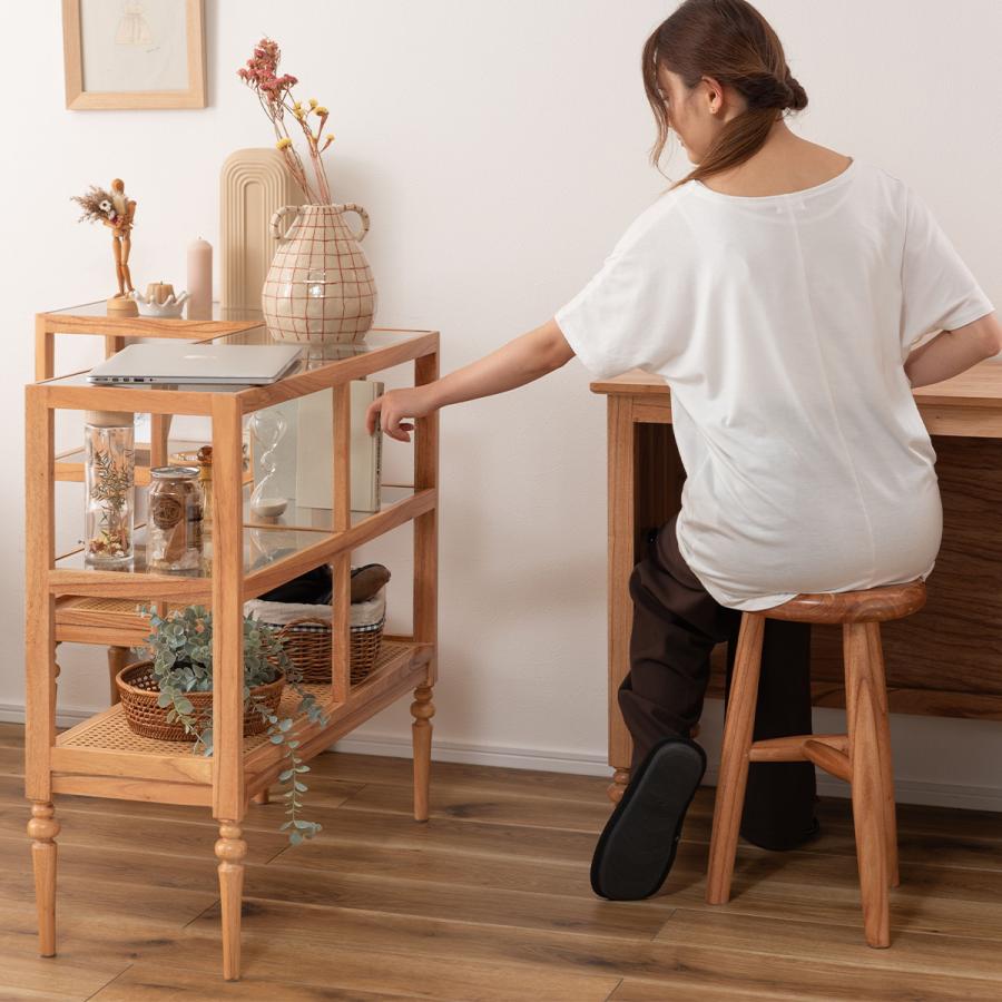 東谷 サイドテーブル オープンシェルフ シェルフ テーブル 収納 木製