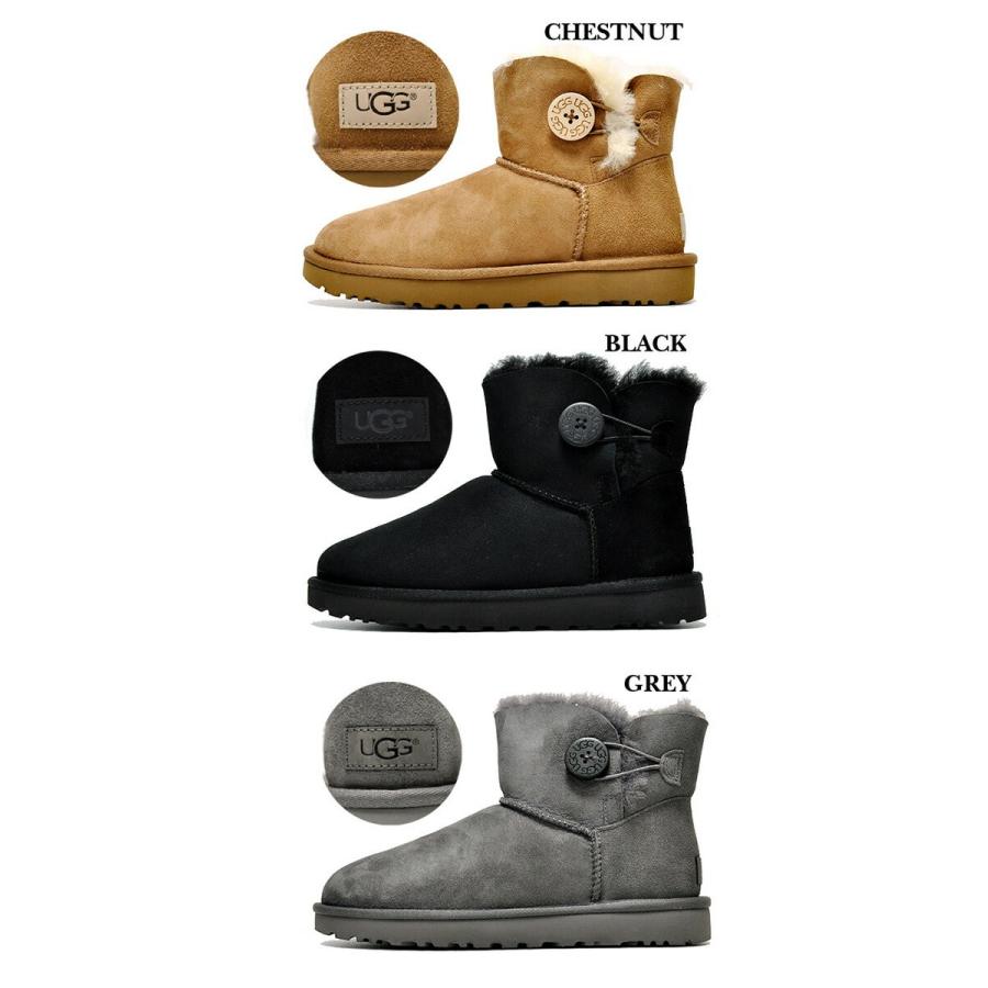UGG（アグ） ブーツ レディース ムートンブーツ ミニ ベイリーボタン