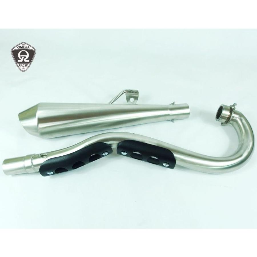 SR400/500 スクランブラーアップマフラー フルエキ オメガレーサー