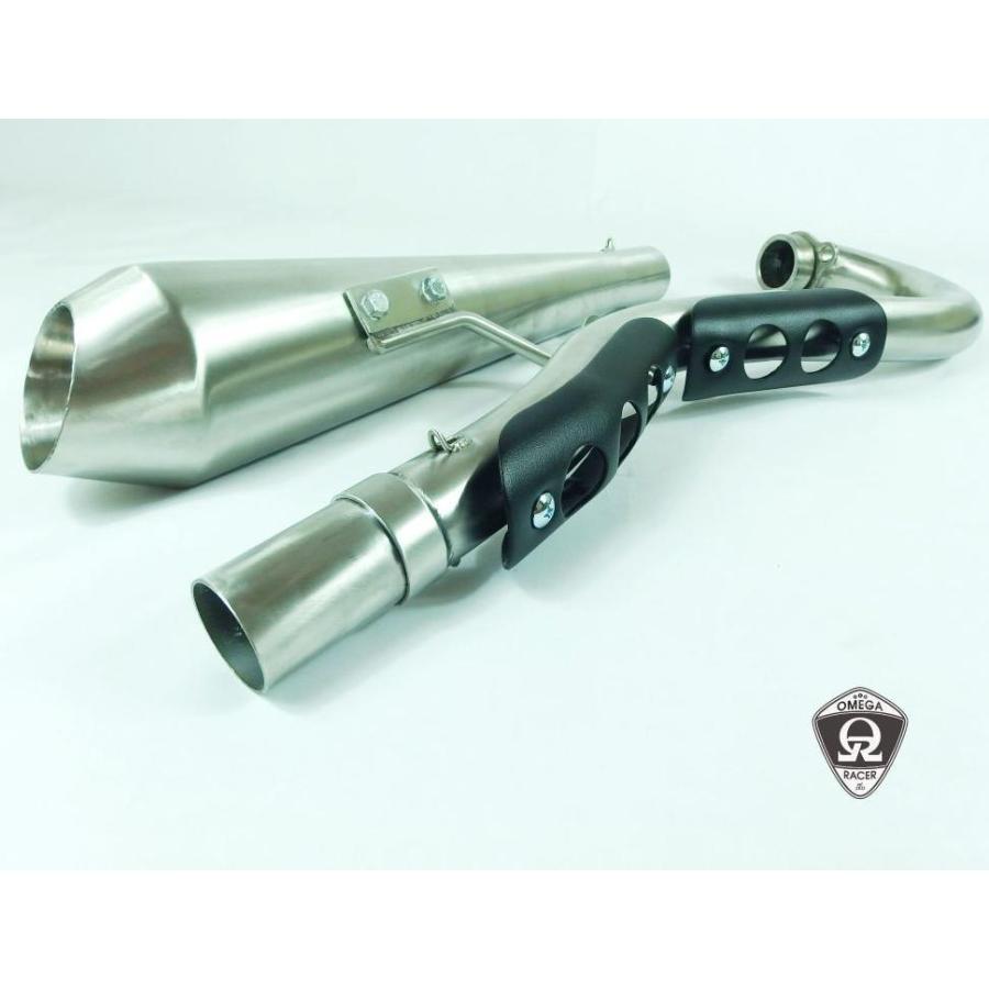 SR400/500 スクランブラーアップマフラー フルエキ オメガレーサー