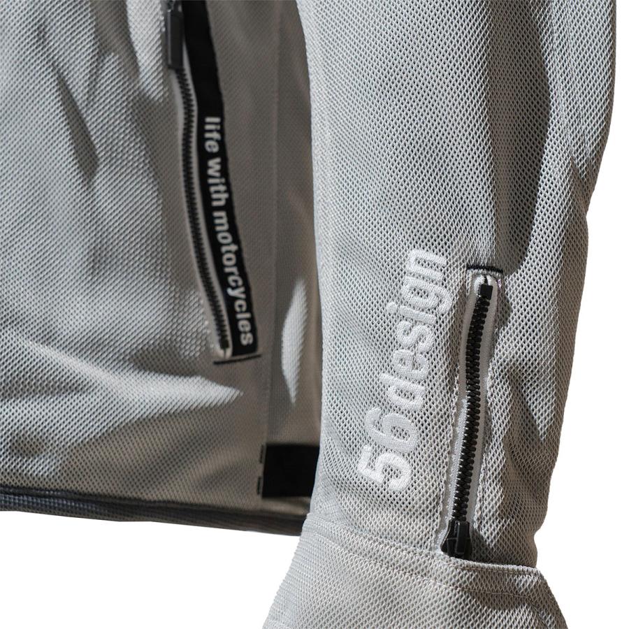 56デザイン メッシュジャケット ボーダー メッシュ パーカー バイク