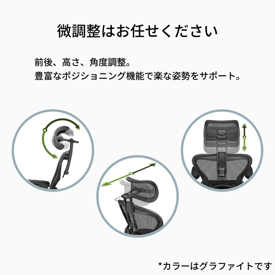 Atlas アーロンチェア ヘッドレスト オニキス リマスタード 後付け