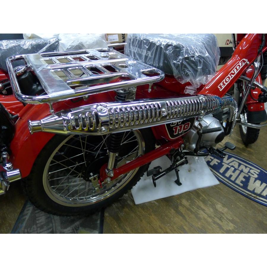 10月分、CT110用T4Sステンレスマフラー、高品質、高品位JMCA認定品