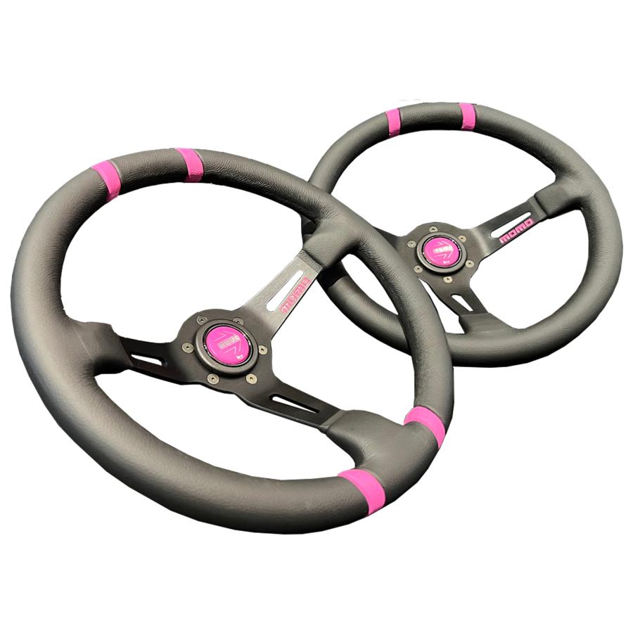 MOMO（モモ） ステアリング ドリフト ピンクリボン 330mm〔AL-03
