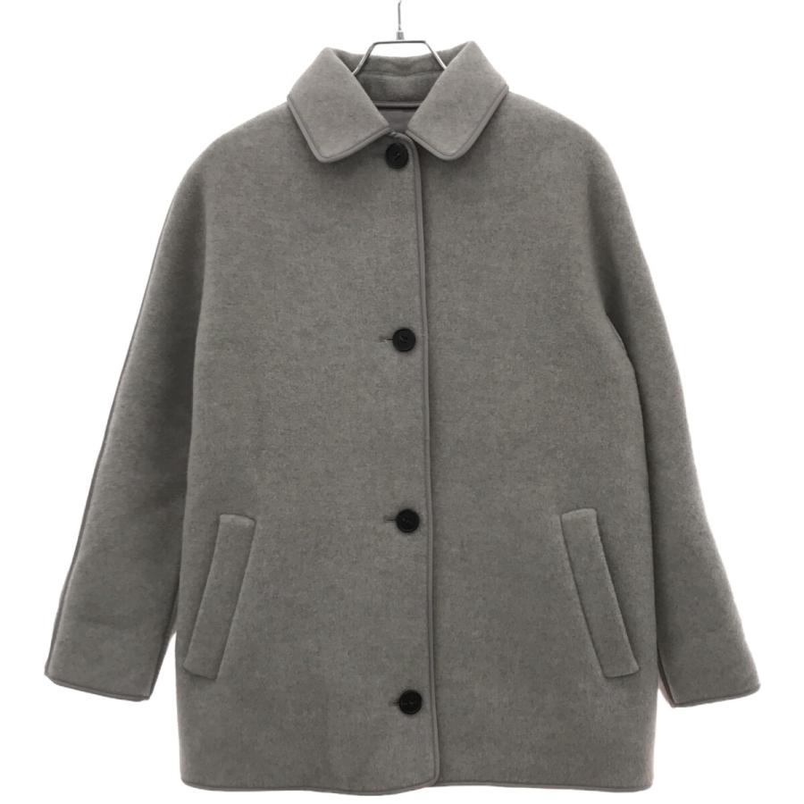theory（セオリー） 23AW Wool Double トリミングウールコート グレー