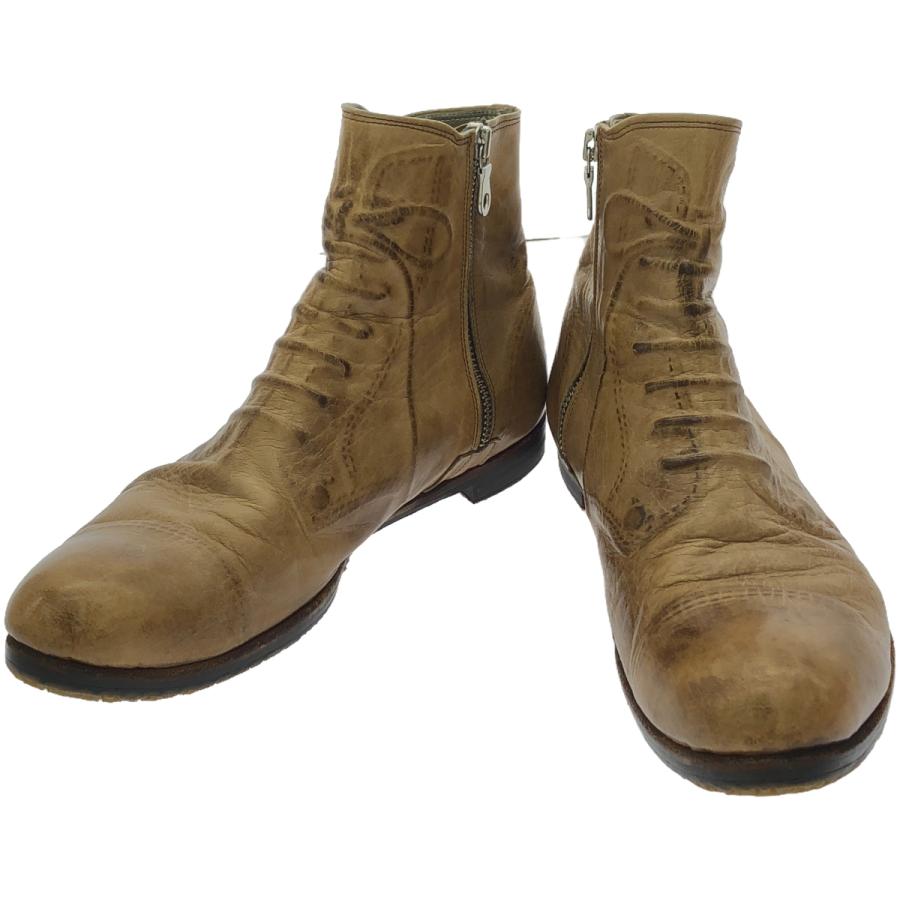 MIHARAYASUHIRO ミハラヤスヒロ 炙り出しデザイン サイドジップレザー