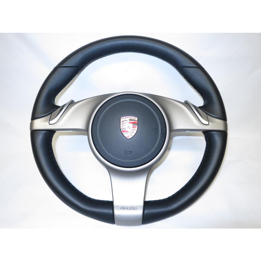 987 ケイマン ポルシェ 純正 革 ステアリング ハンドル エアバック