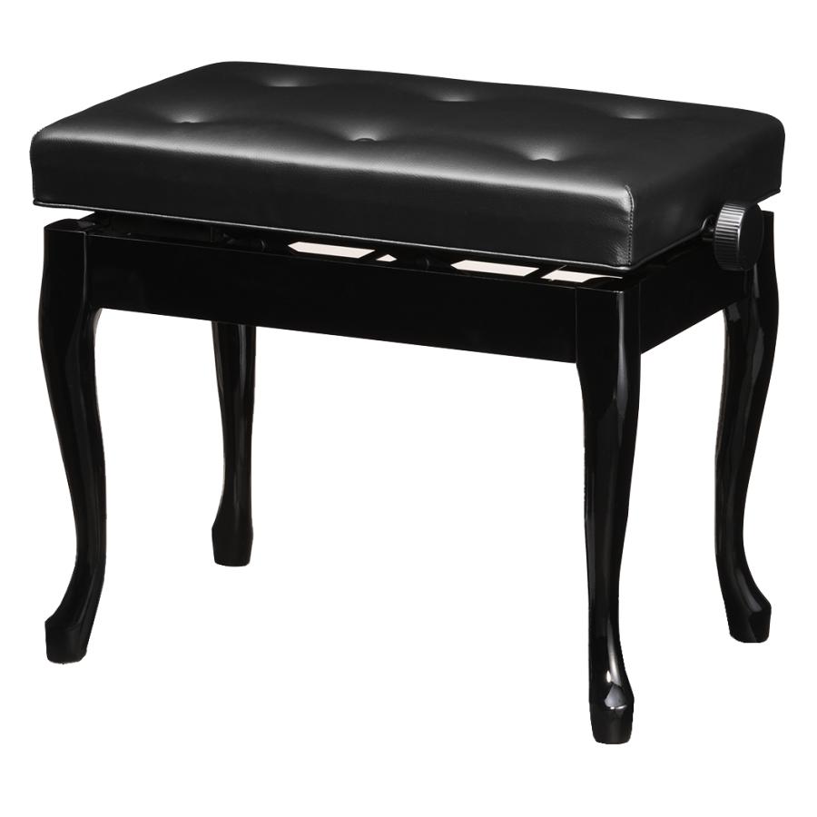 吉澤 ピアノ椅子 Moderato(N) 猫脚 ブラック（黒、BK） 日本製 ※お客様