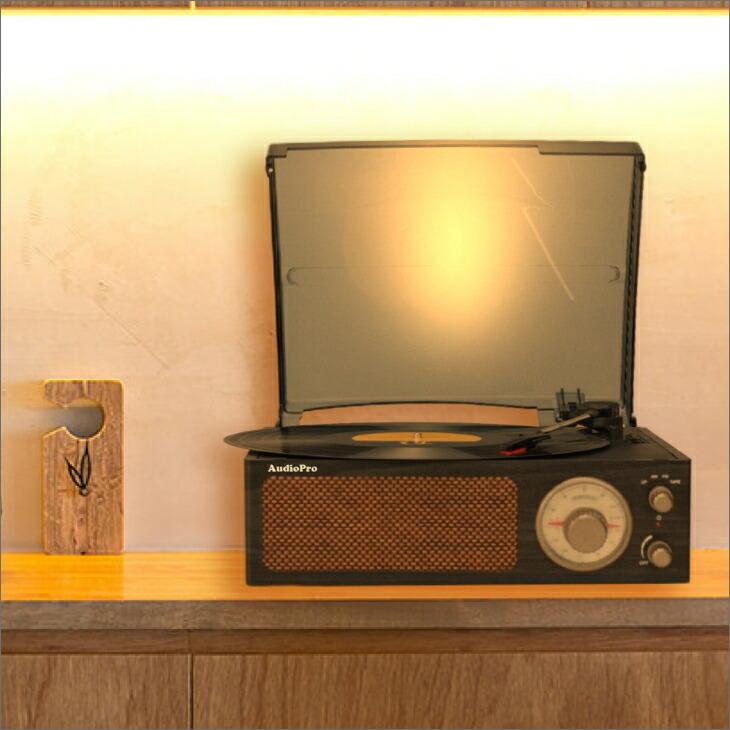 レコードプレーヤー SP盤 78回転 EP LP カセットテープ ラジオ 多機能