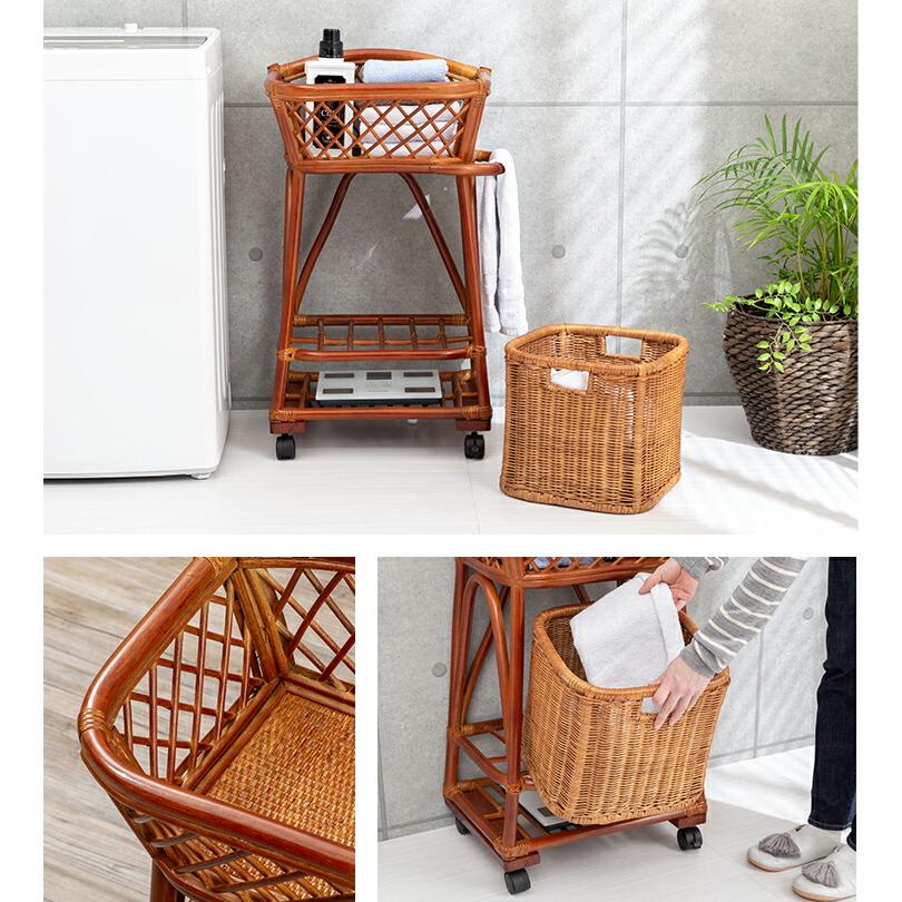 ランドリーバスケット 2段 洗濯カゴ ランドリーラック ランドリー