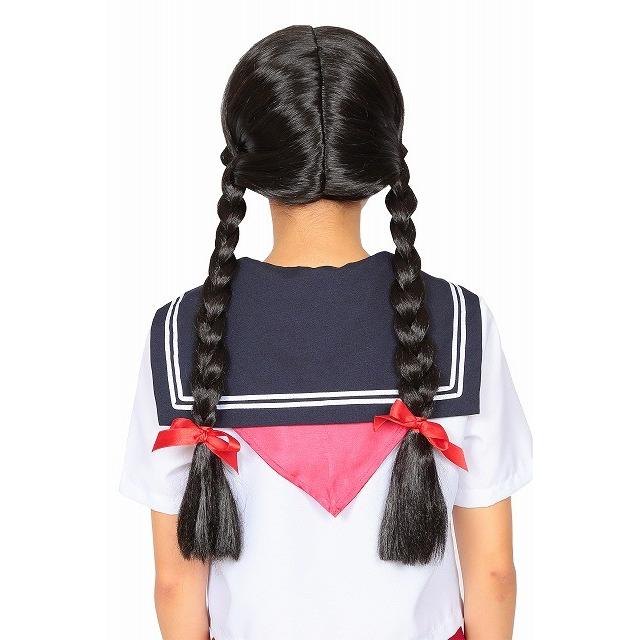 カツランド みつあみおさげちゃん かつら コスプレ ウィッグ おさげ 女