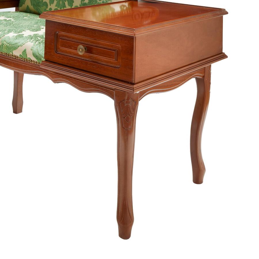 タロッコ テレフォンベンチ クラシカルグリーン 幅96cm / 電話台