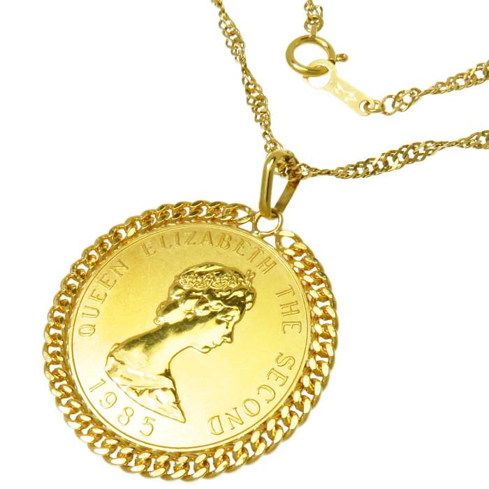 リバティ コインモチーフ 金貨風 1985年 エリザベス2世 ケネディ