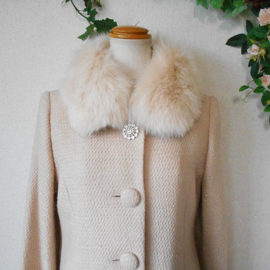 LAISSE PASSE（レッセパッセ） フォックス ファー 使用 ビジュー 付き