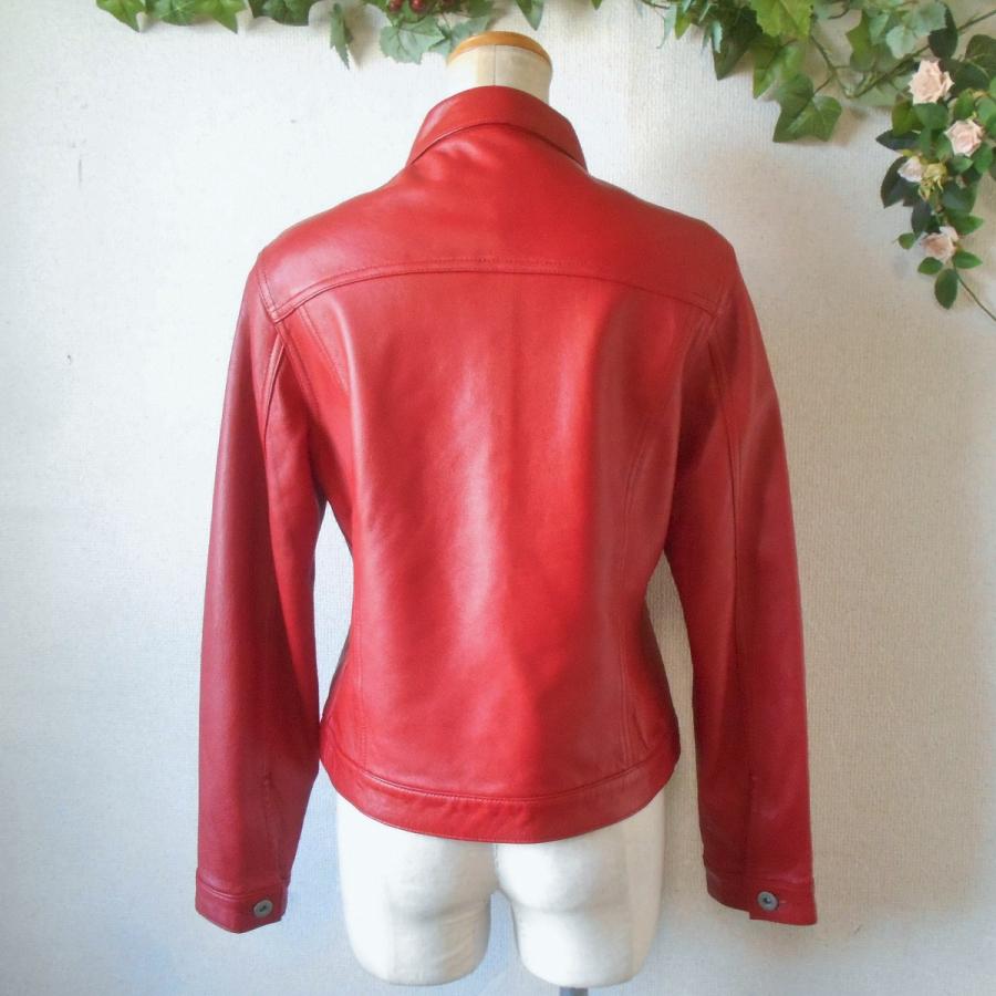 PINK HOUSE（ピンクハウス） レザー ジャケット ブルゾン L 本革 羊革