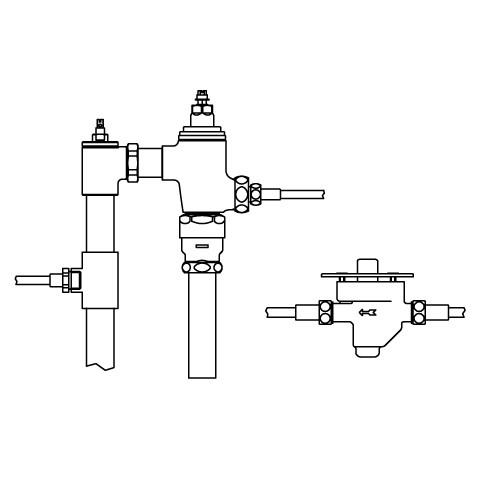 INAX（イナックス） トイレ 隠ぺい形足踏式フラッシュバルブ【CFR