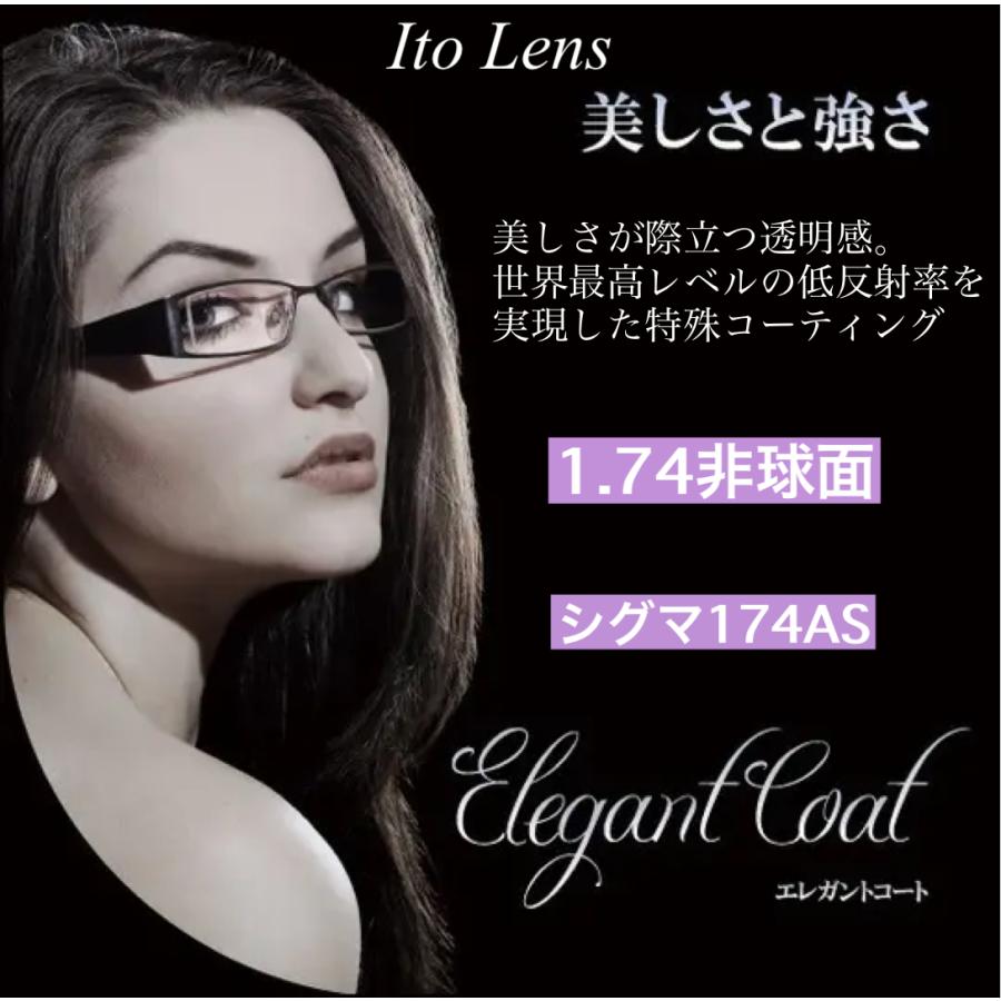 レンズ単品）1.74非球面 無色 2枚1組 イトーレンズ シグマ174AS ELG