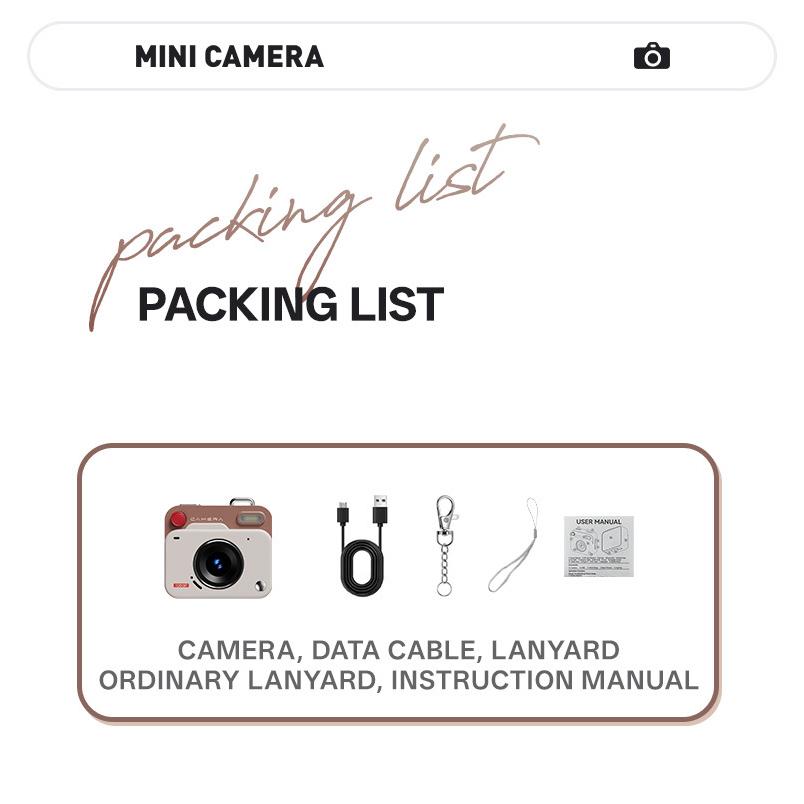 4800万画素 コンパクトデジカメ】2026年 レトロ風 ミニデジタルカメラ