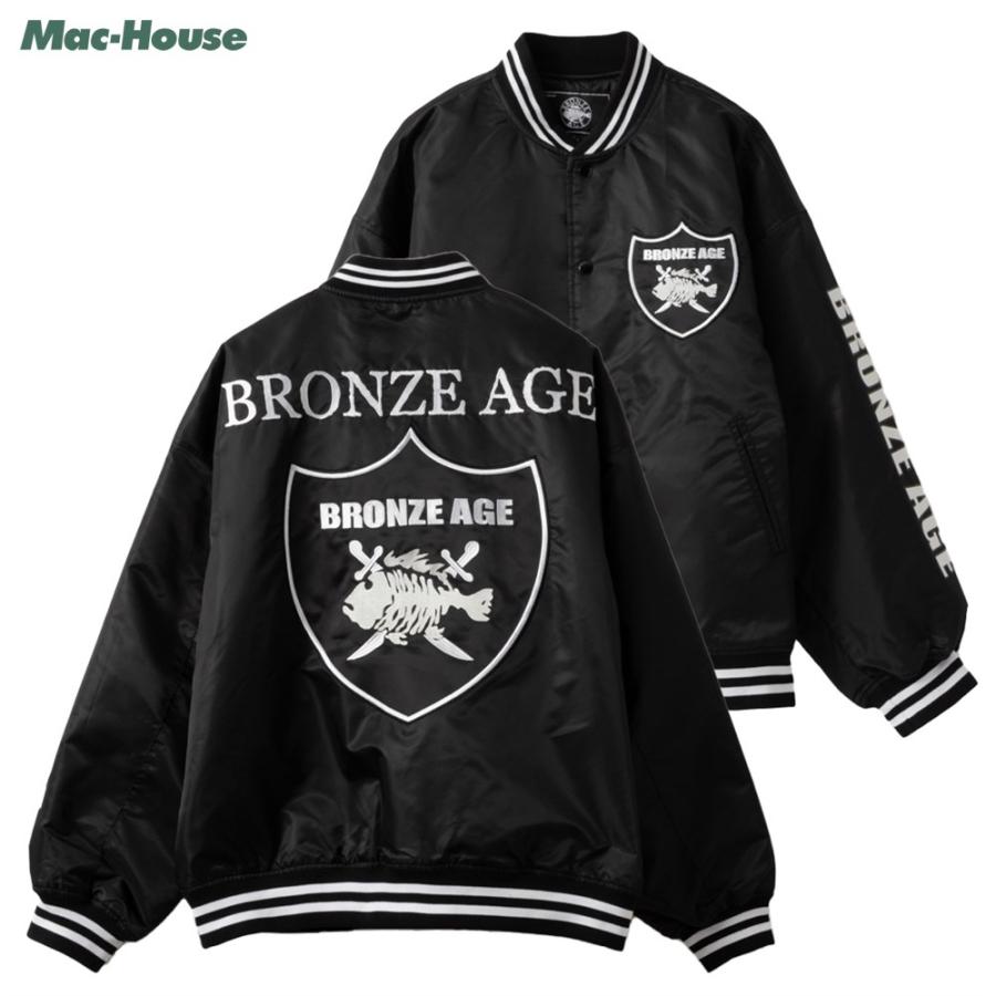 BRONZE AGE（ブロンズエイジ） スタジャン メンズ ゆったり ロゴ 刺繍