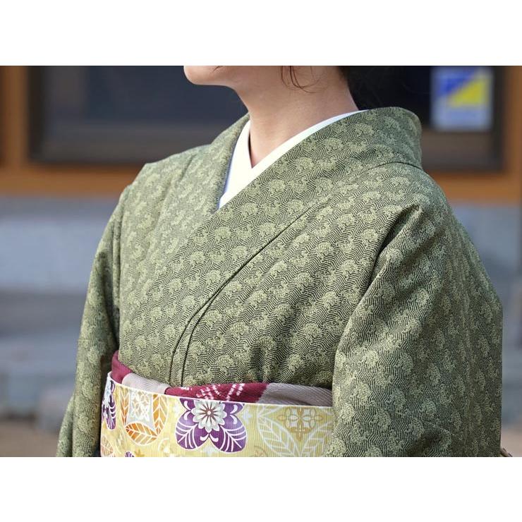 シルック 新入荷 数量限定 街着屋ノ 洗える 袷きもの 小紋・荒磯模様