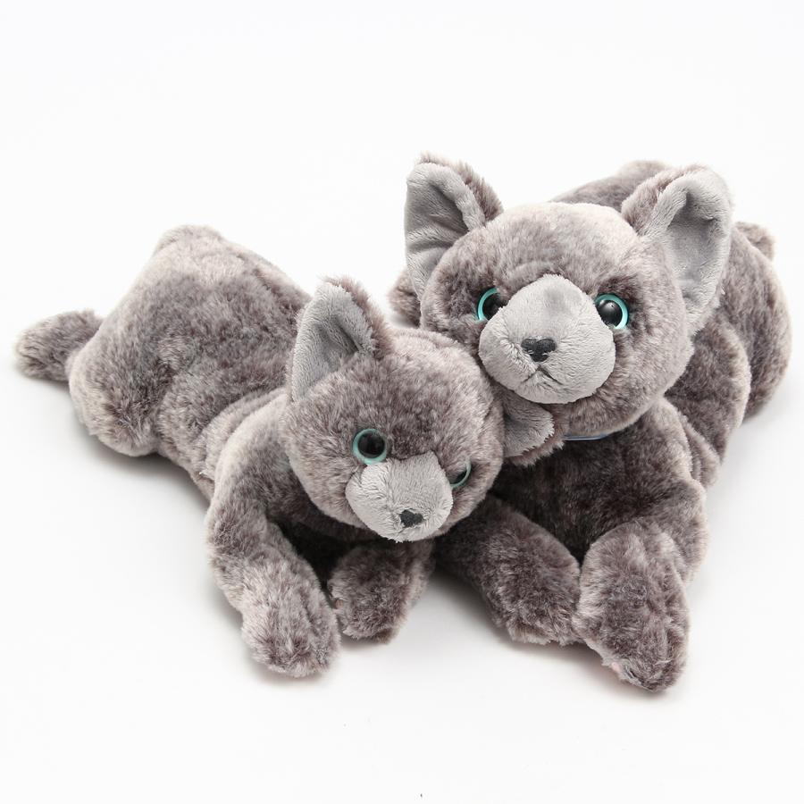 ひざねこ ロシアンブルー S ぬいぐるみ リアル ネコ 癒し系 もふもふ