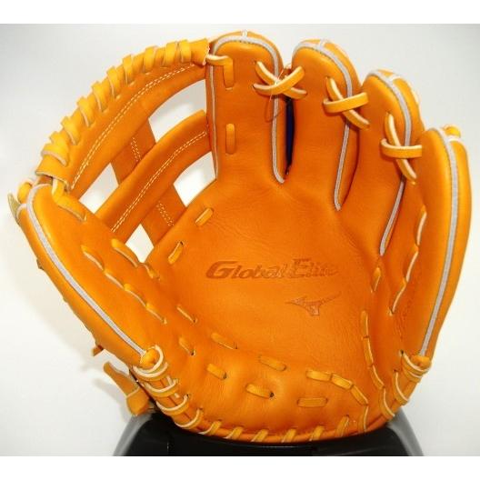 ミズノ Global Elite 軟式グローブ オレンジ 左用 Mizuno Global Elite