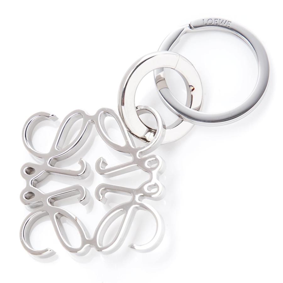 LOEWE（ロエベ） キーリング ANAGRAM バッグチャームシルバーゴールド