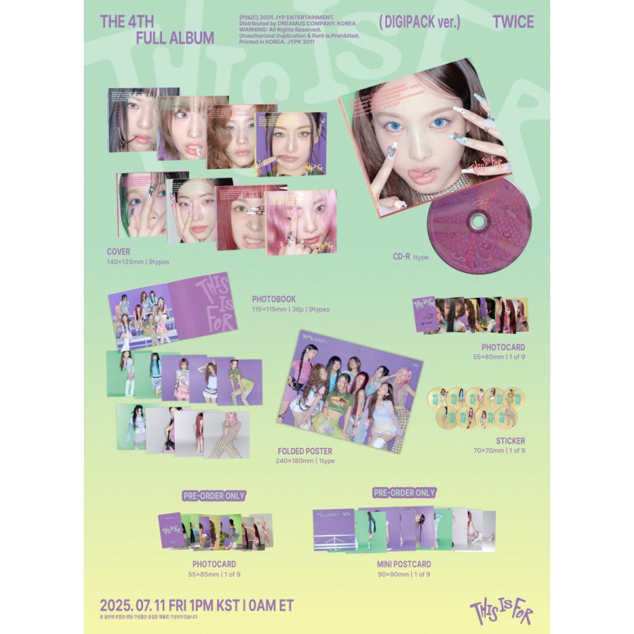 メンバー選択可] TWICE 公式グッズ THIS IS FOR (DIGIPACK Ver.) / 4TH