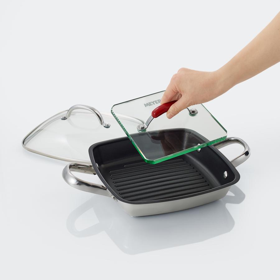 MEYER（マイヤー） スクエアグリルパン 24cm RED [ IH/ガス対応