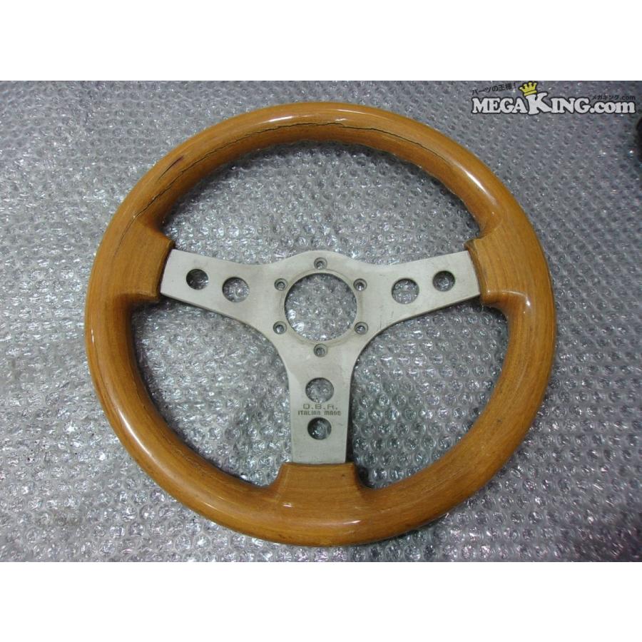 OBA オバ ステアリング ハンドル オバハン ウッド 約33cm 汎用 / 2S8