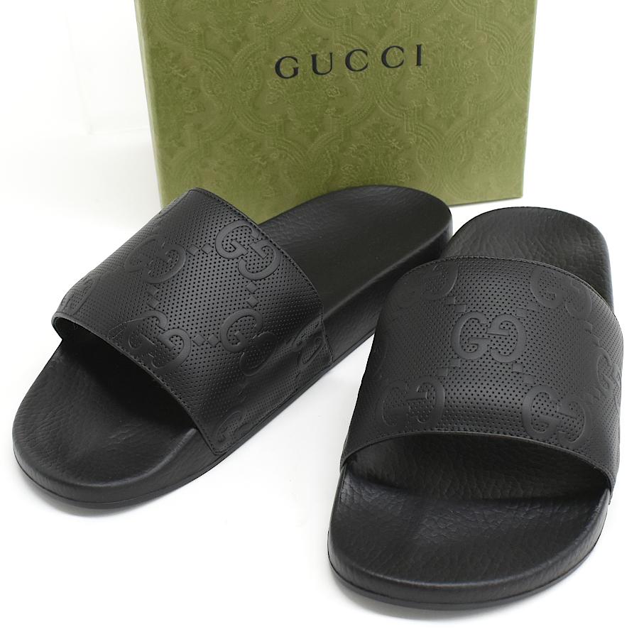 GUCCI（グッチ） 未使用品 GG スライド サンダル 681880 ブラック #9