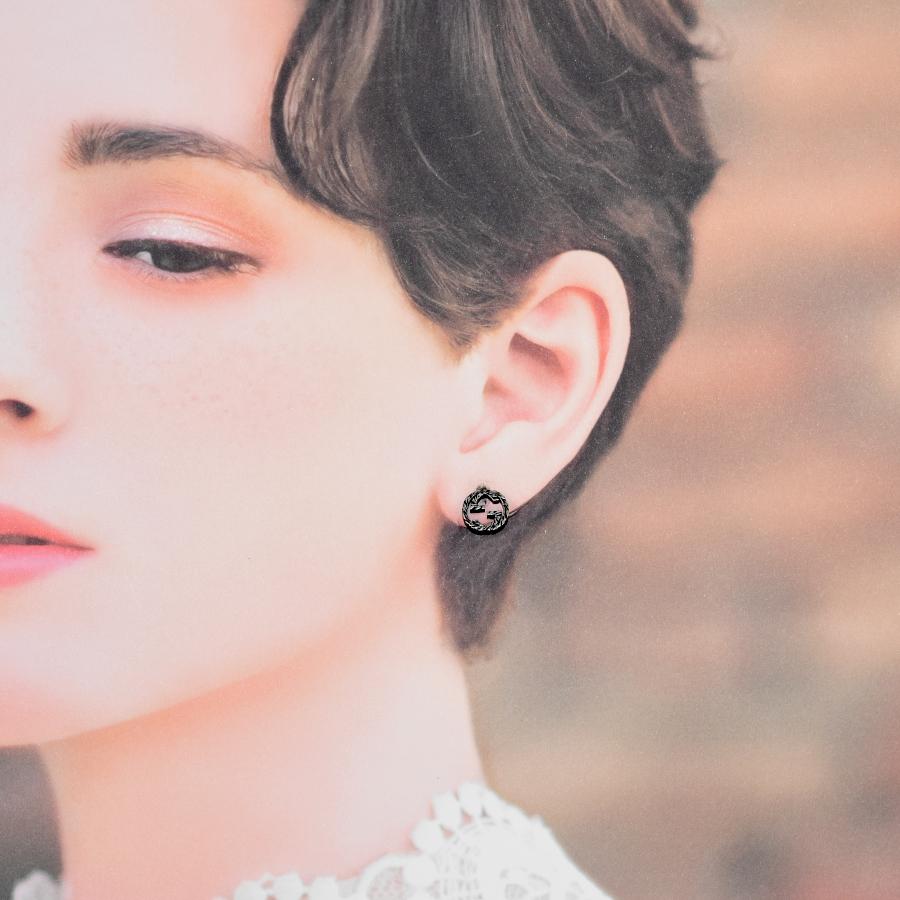 GUCCI（グッチ） 新品同様 インターロッキング スタッズ ピアス 457109