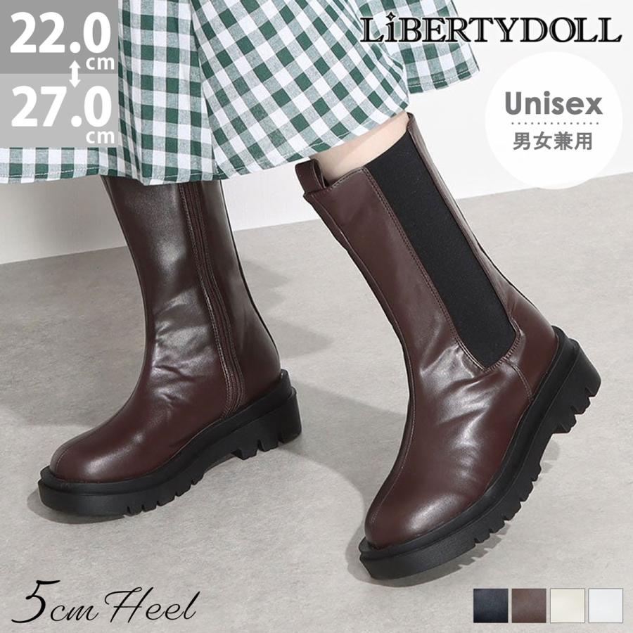 LibertyDoll（リバティードール） ブーツ レディース 厚底 黒 5cm
