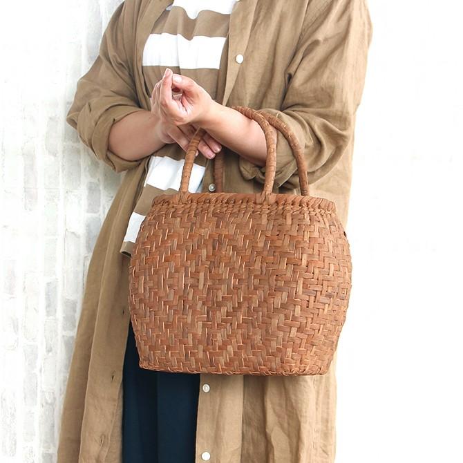 山葡萄 かごバッグ 中 ころんとやさしい籠 網代編み 7日以内返品送料