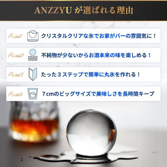 アイスボールメーカー 2個取り ANZZYU 透明氷メーカー 製氷機 製氷器