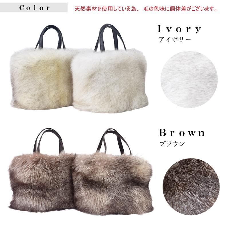 MGSABLE ファーバッグ レディース ハンドバッグ 秋冬 リアルファー