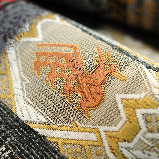 袋帯 京都 西陣 京の名工 染匠 越後屋通博 織美絵 金銀糸 名物裂文様