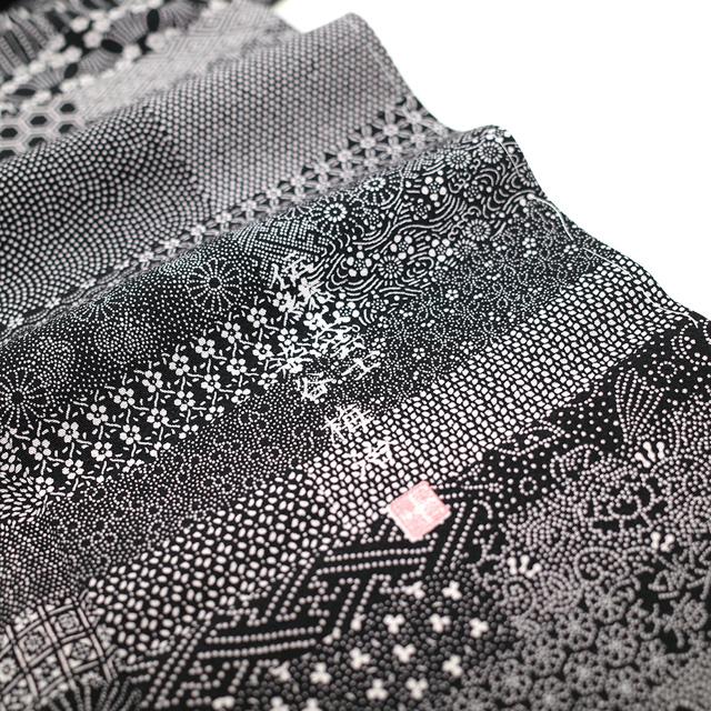 江戸小紋 訪問着 袷 着物 伝統工芸士 染谷梅治 作家物 黒 さが美 扱い