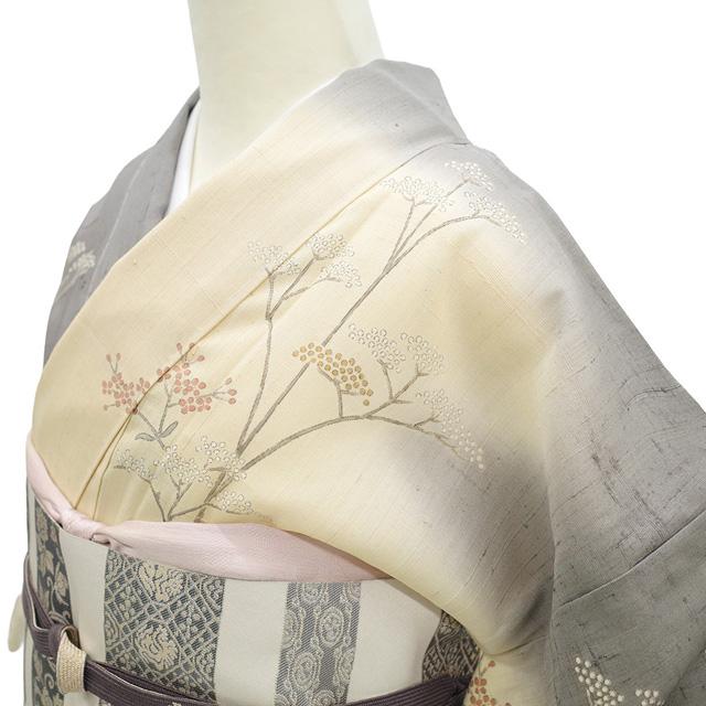 しょうざん 生紬 訪問着 単衣 着物 未使用 正絹 春 秋 京都 カジュアル