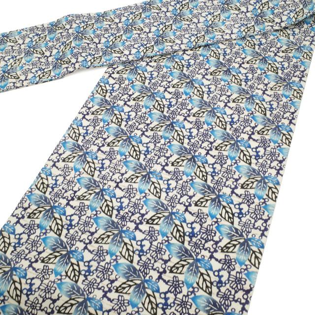 城間栄順 名古屋帯 九寸 沖縄県 琉球紅型 本場琉球紅型 びんがた オフ