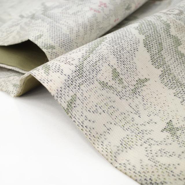 本場大島紬 着物 未使用 正絹 白大島 白泥染 大島紬 12マルキ 草花