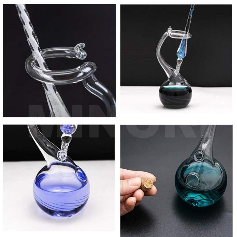 ガラス瓶 と ガラスペン セット つけペン 万年筆 透明 水色 ペン