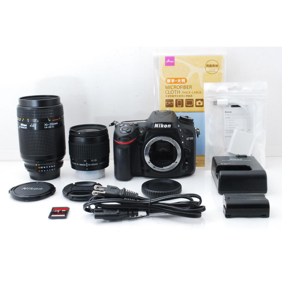D7000 Nikon ニコン D7100 ダブルズームキット SDカード付き スマホ