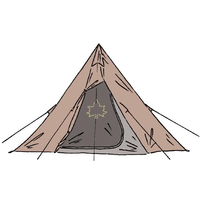 LOGOS（ロゴス） Tradcanvas Tepee＆タープ350-BJ ティピーテント