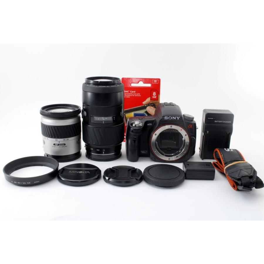 SONY（ソニー） α55 SLT-A55V 標準・望遠ダブルズームセット 美品 高速