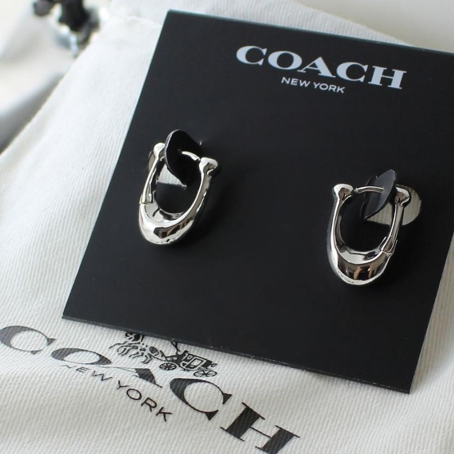 COACH（コーチ） ピアス レディース ブランド Cロゴ シルバー フープ