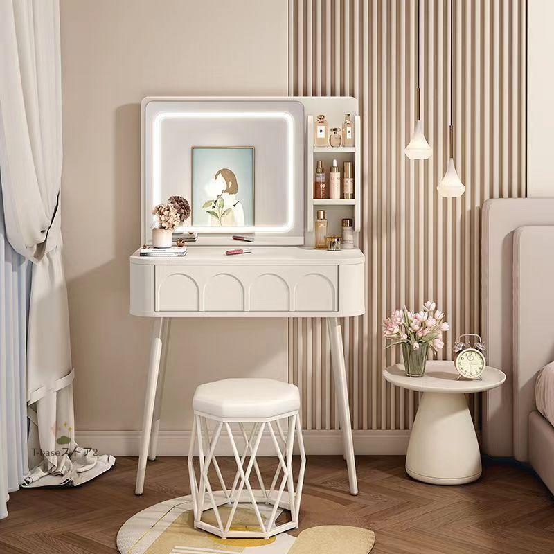 2023新品 ドレッサー 白 ナチュラル 鏡台 LEDライト付き ドレッサー