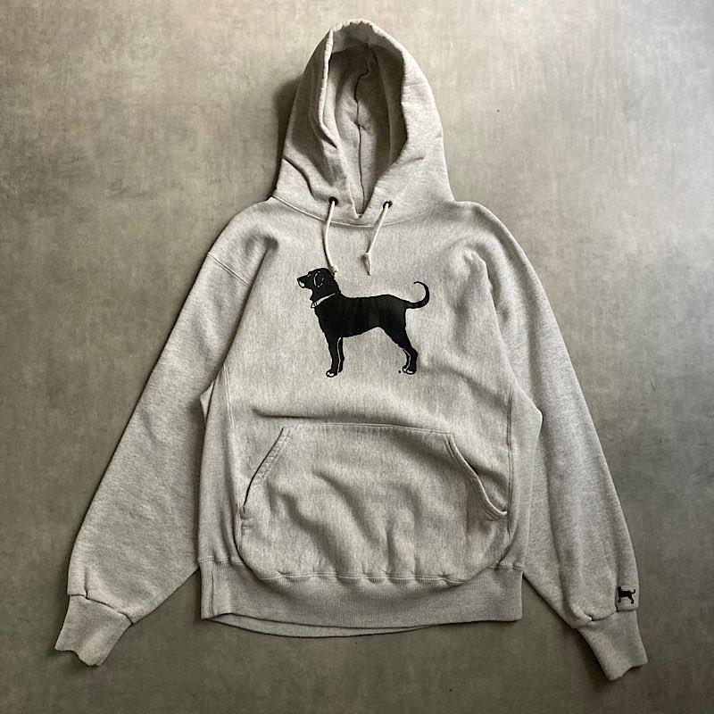 90's THE BLACK DOG Reverse Weave Type Sweat Parka Made in USA GRAY